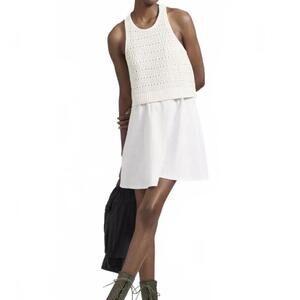 Anthropologie Daily Practice Twofer Mini Dress Tank Sweater Knit Women Size XXS